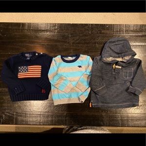 Lot of 3 boys sweaters, 18 mo